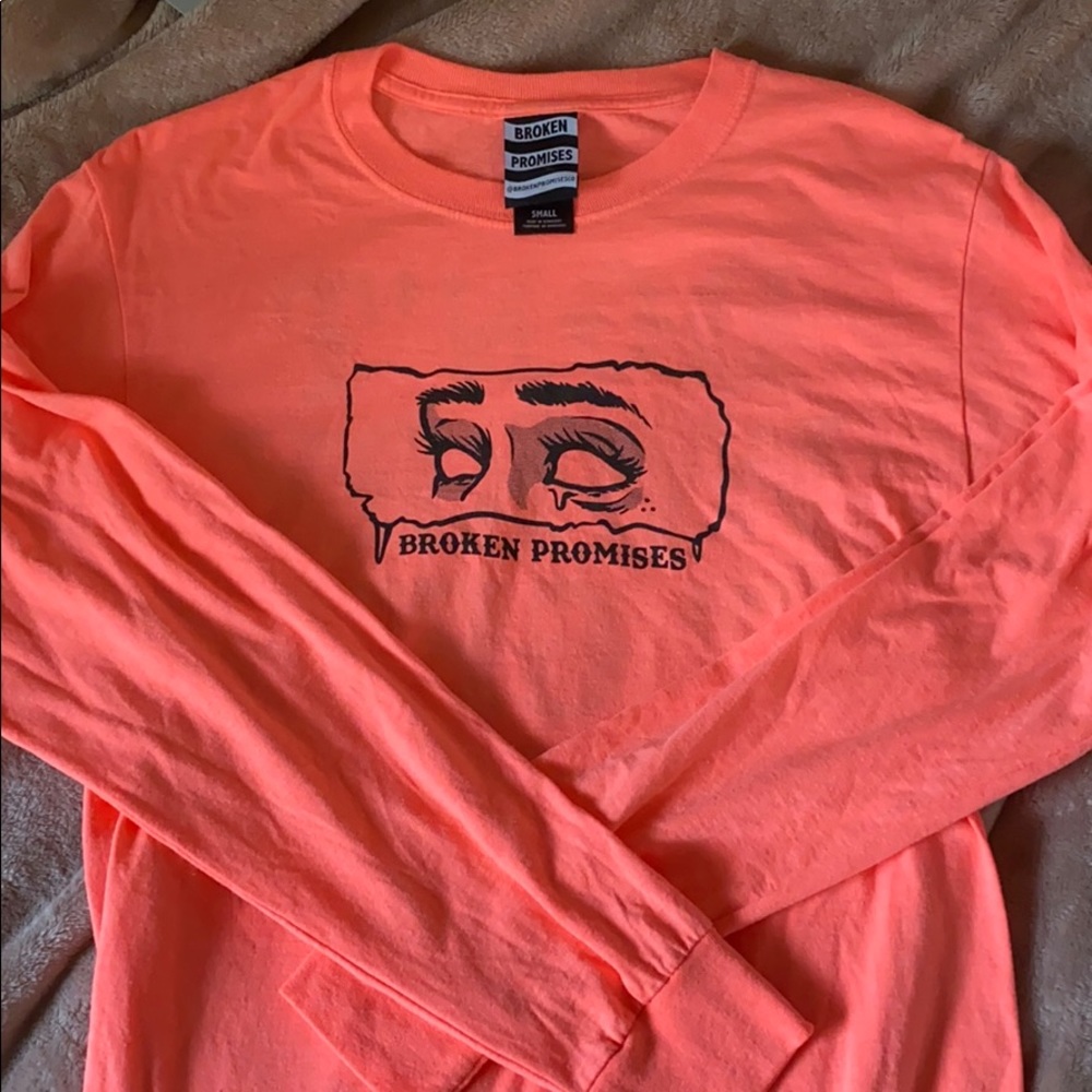 Broken Promises neon graphic long sleeve